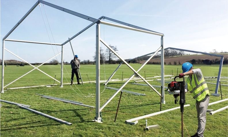Events & marquees – petrol post driver at work